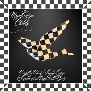 MacKenzie Childs Courtly Check Swallowtail Bird Wall Decor Large 8.5 x 14"